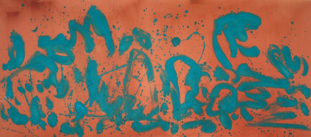 Kinesis, movement, energy, color and form, dots, brush, joy, colors, Abstract Expressionism, light, Pollock, orange, blue, joy